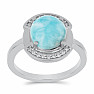 Larimar prsteň striebro Ag 925 VR056013