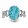 Larimar prsteň striebro Ag 925 VR056016