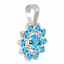 Topaz modrý prívesok striebro Ag 925 P1298BT