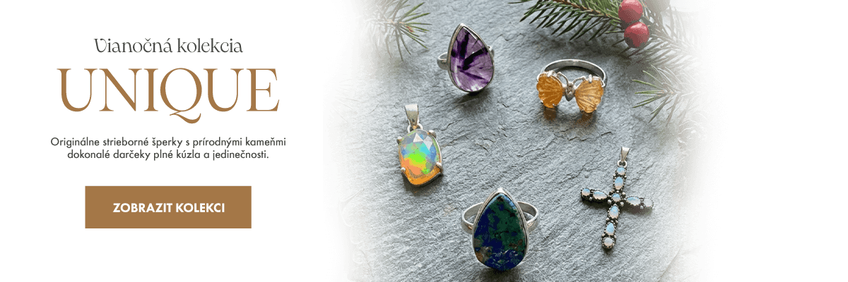 Vianočná kolekcia šperkov Unique – každý šperk je originál s unikátnym kameňom